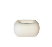 FOVAOK Boîte à mouchoirs ronde créative pour table basse, décoration de bureau, boîte à mouchoirs en céramique, table de chevet, serviette en papier (blanc)