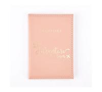 FOVAOK Étui de passeport en cuir pour homme et femme avec porte-carte mignon, marron, Taille unique