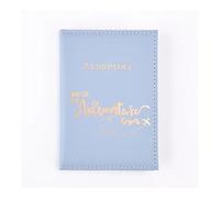 FOVAOK Étui de passeport en cuir pour homme et femme avec porte-carte mignon, Orange, Taille unique