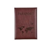 FOVAOK Étui de passeport en cuir pour homme et femme avec porte-carte mignon, Vert, Taille unique