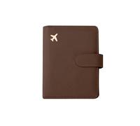 FOVAOK Housse de passeport en cuir étanche pour passeport de voyage - Pour homme et femme, Marron, Taille unique