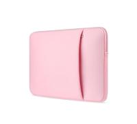 FOVAOK Housse de protection intérieure pour ordinateur portable 11/13/14/15/16/17", poche avant pour alimentation, sac multifonction pour ordinateur portable (rose clair, 14-14,4")