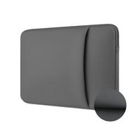 FOVAOK Housse de protection pour ordinateur portable de 13", 14", 15,6" - Convient à tous les modèles d'ordinateurs - Gris sans velours - Pour 13"