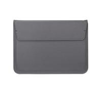 FOVAOK Housse de protection ultra fine en cuir synthétique pour ordinateur portable de 11/12/13/15/13,3/15,4" (gris, 15,4")