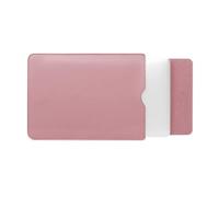 FOVAOK Housse de protection ultra fine en similicuir PU pour ordinateur portable de 13/15" (38,1 cm) - Housse antichoc pour ordinateur portable - Rose foncé