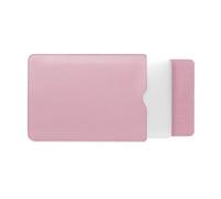 FOVAOK Housse de protection ultra fine en similicuir PU pour ordinateur portable de 13/15" (38,1 cm) - Rose clair