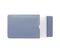 FOVAOK Housse de protection ultra fine en similicuir PU pour ordinateur portable de 13/15" - Housse antichoc pour ordinateur portable - Bleu ciel - 13"