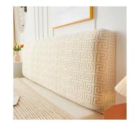 FOVAOK Housse de tête de lit en jacquard à motif de tissage - Couleur unie - Élastique et anti-poussière - Pour décoration de chambre à coucher (10, l 180 x H)