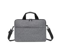 FOVAOK Housse de transport pour ordinateur portable et tablette de 13 à 17" en tissu hydrofuge durable pour affaires, décontracté, école (gris foncé, 15,6")
