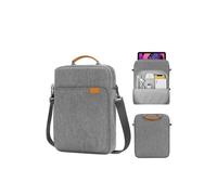 FOVAOK Housse de transport pour ordinateur portable et tablette de 9 à 13 pouces en tissu hydrofuge durable pour les affaires, les loisirs, l'école (gris clair, 33 cm)
