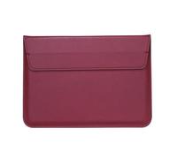 FOVAOK Housse en cuir synthétique pour ordinateur portable ultra fine de 11/12/13/15/13,3/15,4" (rouge vin, 11,6")