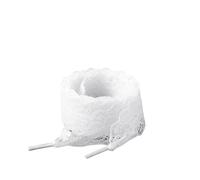 FOVAOK Lacets plats fantaisie en dentelle de 2,9 cm de largeur pour chaussures de sport, lacets pour femmes, chaussures décontractées, noir et blanc, accessoires, blanc, 100