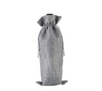 FOVAOK Lot de 10 sacs de vin en toile de jute pour bouteille de vin, décoration de fête de mariage, 1 couleur, Gris