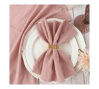FOVAOK Lot de 12 serviettes en tissu de coton rouge 30 x 45 cm pour décoration de la maison, cuisine, table de mariage (12cs rose poudré)