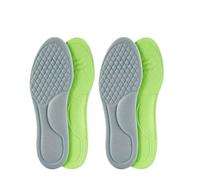 FOVAOK Lot de 2/10 semelles orthopédiques unisexes en mousse à mémoire de forme - Respirantes - Désodorisantes - Pour chaussures de sport et anti-transpiration - Gris (4 pièces), 41-42)