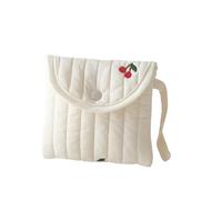 FOVAOK Lot de 2/3/4 serviettes hygiéniques mignonnes pour menstruation, sac de rangement portable pour étudiants, tampon mensuel, sac de rangement, blanc, 32