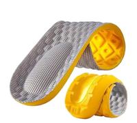 FOVAOK Lot de 2/6 semelles intérieures unisexes en mousse à mémoire de forme - Déodorant - Absorbant la transpiration - Rembourrage pour chaussures de sport et de course à pied (jaune, 2 paires, 41-42