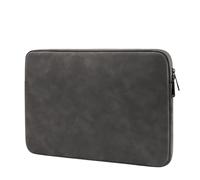 FOVAOK Lot de 2 housses imperméables en cuir pour ordinateur portable de 13", 14", 15" - Convient à tous les modèles d'ordinateurs portables (gris foncé, pour 14 à 15,4")
