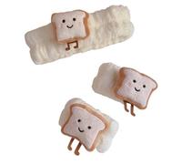 FOVAOK Lot de 2 jolis bandeaux de lavage du visage - Résistants à l'humidité - Absorbants et imperméables - Blanc