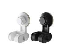 FOVAOK Lot de 2 supports de pommeau de douche à ventouse pour salle de bain - Angle réglable - En plastique - Blanc
