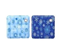 FOVAOK Lot de 2 tapis rafraîchissants d'été pour chien et chaton - Tapis de glace en soie respirante pour petit et grand chien - Fournitures de refroidissement - S/M/L - Bleu - Taille L