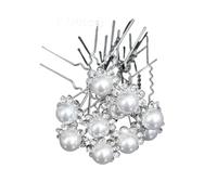 FOVAOK Lot de 20 épingles à cheveux élégantes en forme de U en métal pour femme avec perles et cristaux