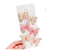 FOVAOK Lot de 24 barrettes à cheveux colorées en forme de papillon pour fille - Ornement de cheveux - Arc-en-ciel - Accessoires pour cheveux tendance (style F, 24 pièces)