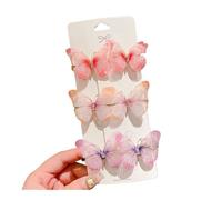 FOVAOK Lot de 24 barrettes à cheveux colorées en forme de papillon pour fille - Ornement de cheveux - Arc-en-ciel - Accessoires pour cheveux tendance (style G, 24 pièces)