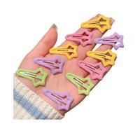 FOVAOK Lot de 3/10/12 pinces à cheveux colorées en forme d'étoile BB Y2K pour femmes et filles - Barrettes latérales - Barrettes latérales - Accessoires pour cheveux (rose rouge)