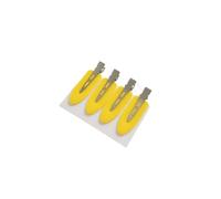 FOVAOK Lot de 4 épingles à cheveux sans couture pour salon de beauté, accessoires de coiffure, accessoires de maquillage pour femmes et filles (jaune)
