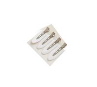 FOVAOK Lot de 4 pinces à cheveux sans couture sans couture pour maquillage et lavage du visage pour femmes et filles (blanc-J1)