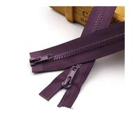 FOVAOK Lot de 5 fermetures éclair à double extrémité en résine 5# 50/60/70/80/120/150/200 cm pour sacs de couchage, canapé, vêtements, loisirs créatifs (violet, 60 cm_5)
