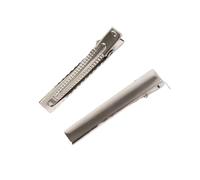 FOVAOK Lot de 50 pinces à cheveux crocodiles en métal - Base vierge - Accessoires de coiffure (6 cm, 50 pièces)