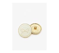 FOVAOK Lot de 6 boutons en métal de 15 mm à 25 mm pour vêtements, créateurs de luxe, décoration dorée, boutons à coudre, faits à la main, accessoires de manteau pour femmes (blanc, 15 mm, 6 pièces)