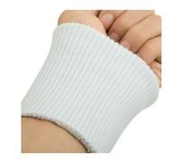 FOVAOK Paire de manchettes en tricot côtelé extensible, garniture de vêtements, veste, manteau en coton extensible et épais, 9 cm de large (blanc)
