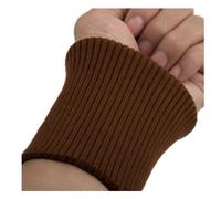 FOVAOK Paire de manchettes en tricot côtelé extensible, Garniture Vêtements, Veste, Manteau en Coton Extensible Épais, 1 Paire, Largeur de 8,99 cm, café, taille unique