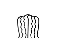 FOVAOK Pince à cheveux en métal noir pour femme - Peignes à cheveux pour chignon désordonné - Crochets latéraux - Bâtons de chignon - Outils de coiffure (Style 06-1 pièce)