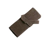 FOVAOK Pochette à ciseaux enroulable professionnelle en polyuréthane pour salon de coiffure, ciseaux de coiffure, étui, gris foncé, 1PCS