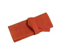 FOVAOK Pochette à ciseaux enroulable professionnelle en polyuréthane pour salon de coiffure, ciseaux de coiffure, étui, Orange, 1PCS