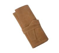 FOVAOK Pochette à ciseaux enroulable professionnelle en polyuréthane pour salon de coiffure, ciseaux de coiffure, étui, Orange et jaune., 1PCS