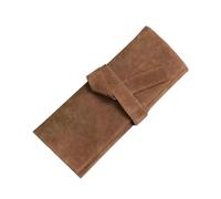 FOVAOK Pochette à ciseaux enroulable professionnelle en polyuréthane pour salon de coiffure, ciseaux de coiffure, étui, kaki, 2 pièces