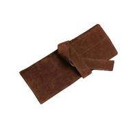 FOVAOK Pochette à ciseaux enroulable professionnelle en polyuréthane pour salon de coiffure, ciseaux de coiffure, étui, marron, 1PCS