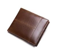 FOVAOK Portefeuille en cuir véritable avec porte-monnaie RFID pour homme, Oilcoffee, Taille unique