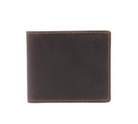 FOVAOK Portefeuille pour homme en cuir de vache véritable fait à la main, Café mat, Taille unique