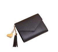 FOVAOK Portefeuille tendance pour femme avec fermeture éclair - Noir blanc gris rouge - Longue section - En cuir synthétique souple, noir 2, Taille unique