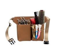 FOVAOK Sac de ciseaux de barbier professionnel pour salon de coiffure, marron, 1PCS