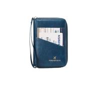 FOVAOK Sac de passeport rétro pour homme et femme RFID Fashion Passport Cover Multifonctionnel en cuir PU Clip Passeport Accessoires de voyage, Hz726-bleu paon, Taille unique