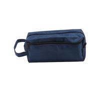 FOVAOK Sac de rangement pour stylos, trousse à 2 couches, grande capacité, fournitures d'étude pour cosmétiques, boîtes de papeterie simples pour étudiants, Bleu foncé B, Talla única