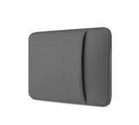 FOVAOK Sac intérieur pour ordinateur portable 11/13/14/15/16/17", poche avant pour alimentation, sac multifonction pour ordinateur portable (gris, 16 à 17")