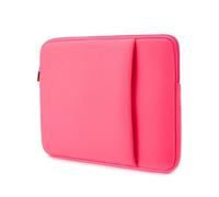 FOVAOK Sac intérieur pour ordinateur portable 11/13/14/15/16/17", poche avant pour alimentation, sac multifonction pour ordinateur portable (rose rouge, 16 à 17")